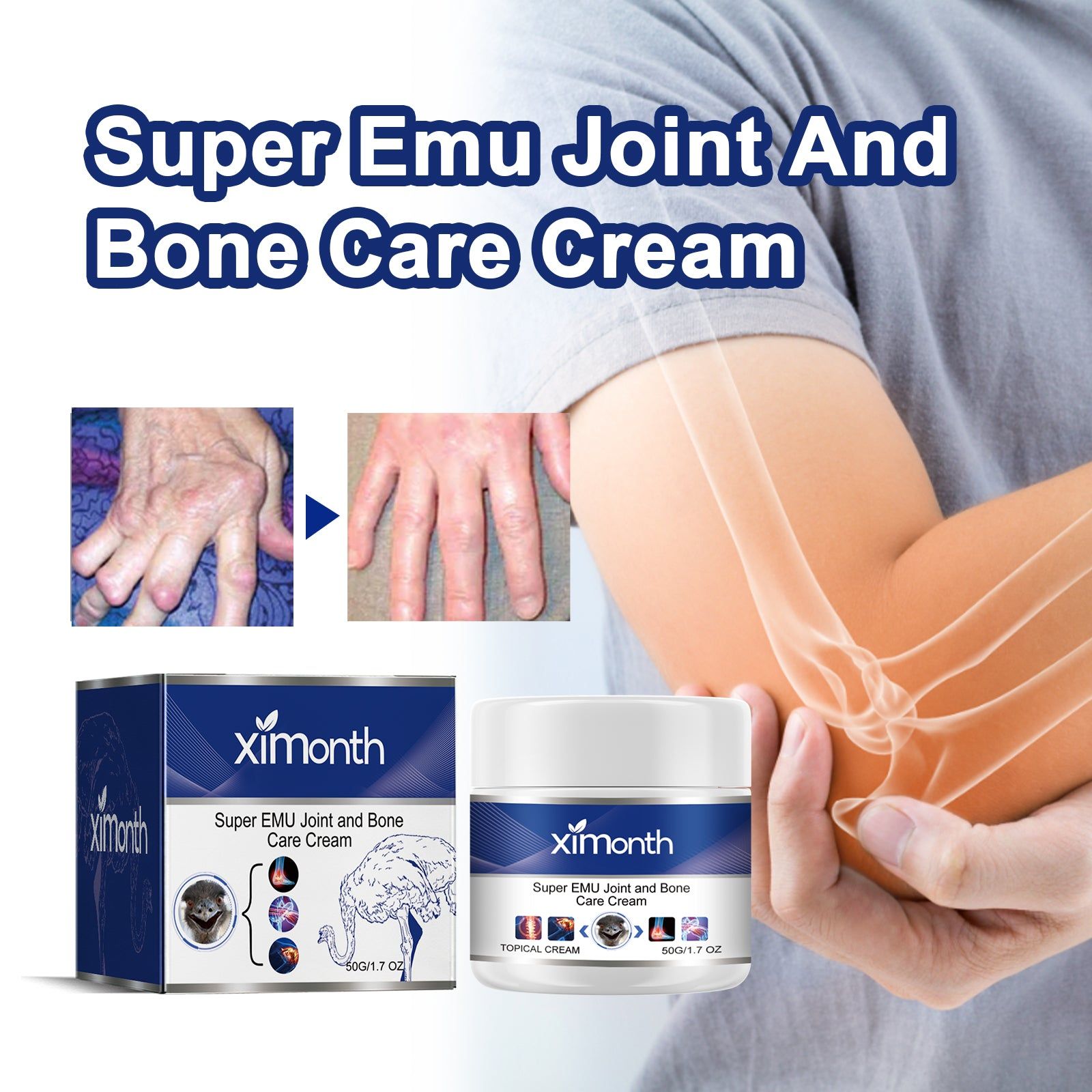 Joint Care Cream Relieves Muscle Pain, Inflammation, Boost Flexibility ,50g