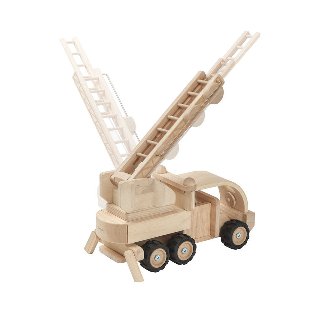 شاحنة الإطفاء من PlanToys — لعبة مركبة خشبية