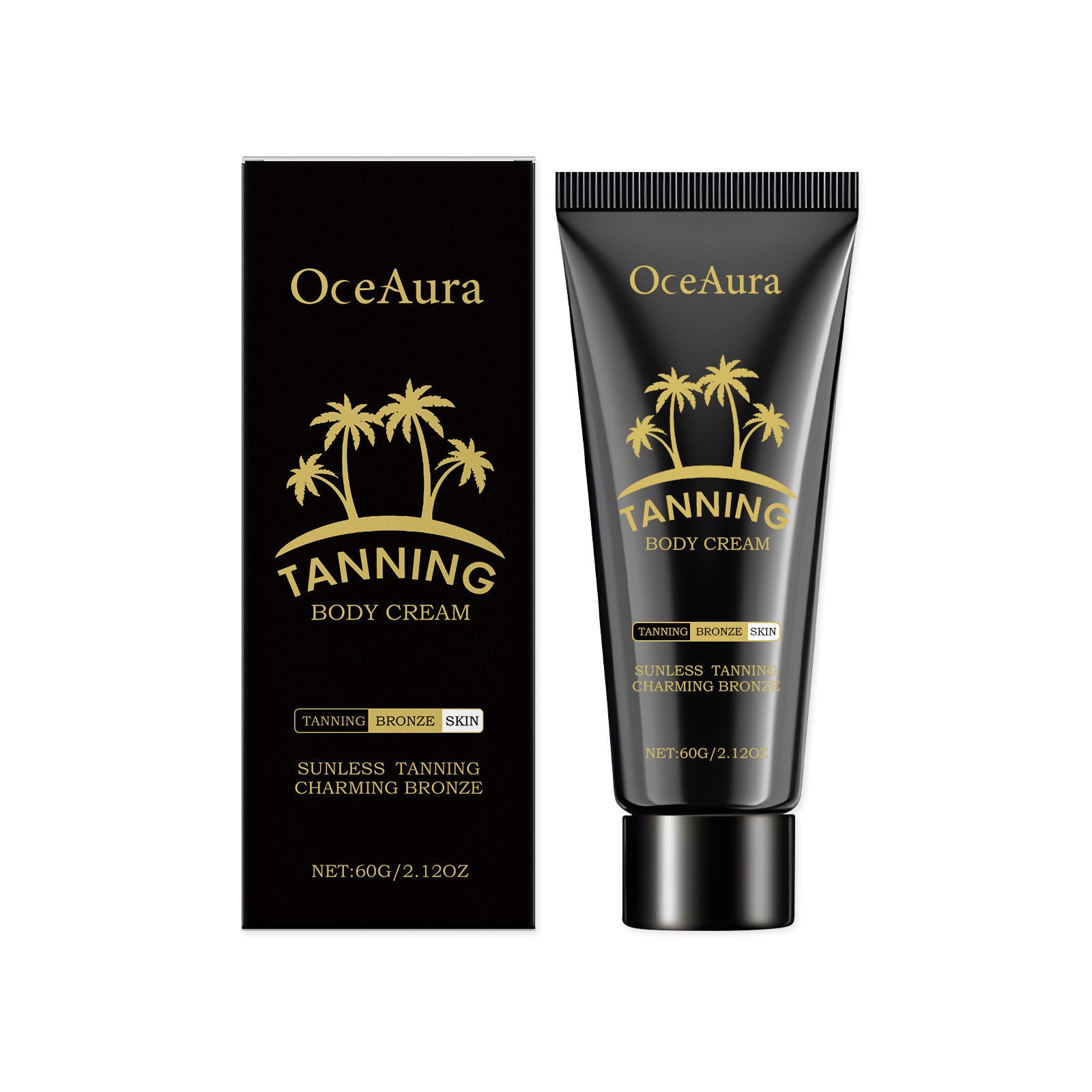 Black Body Cream, Hydrating, Bronzing, Promoting Blackening, Smooth Skin ,60g
