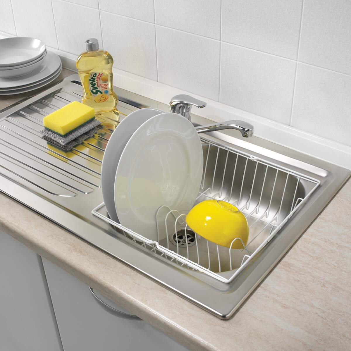 Metaltex Piccolo Plastic-Coated Dish Rack