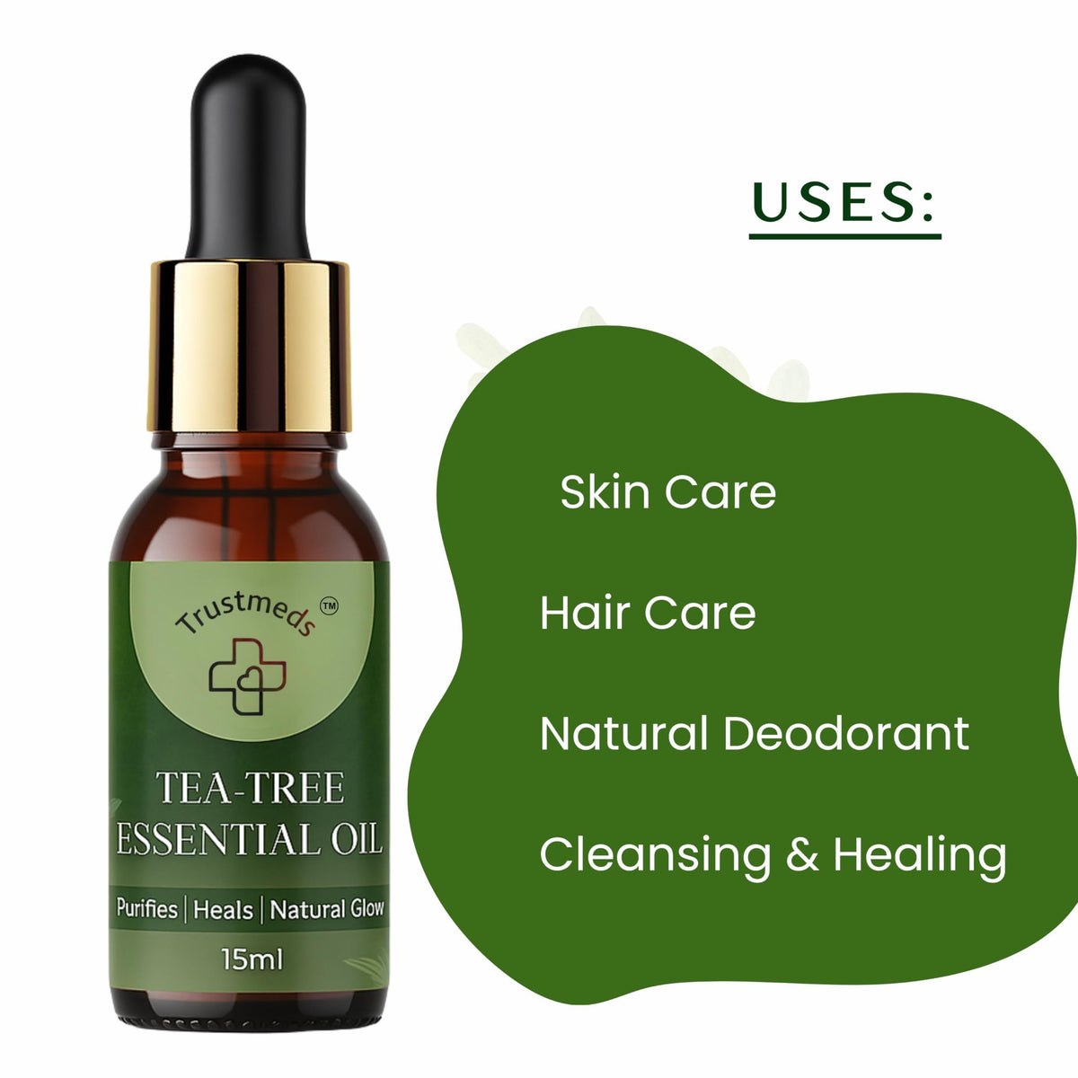 Trustmeds Rosemary Hair Oil & Tea Tree Essential Oil Combo