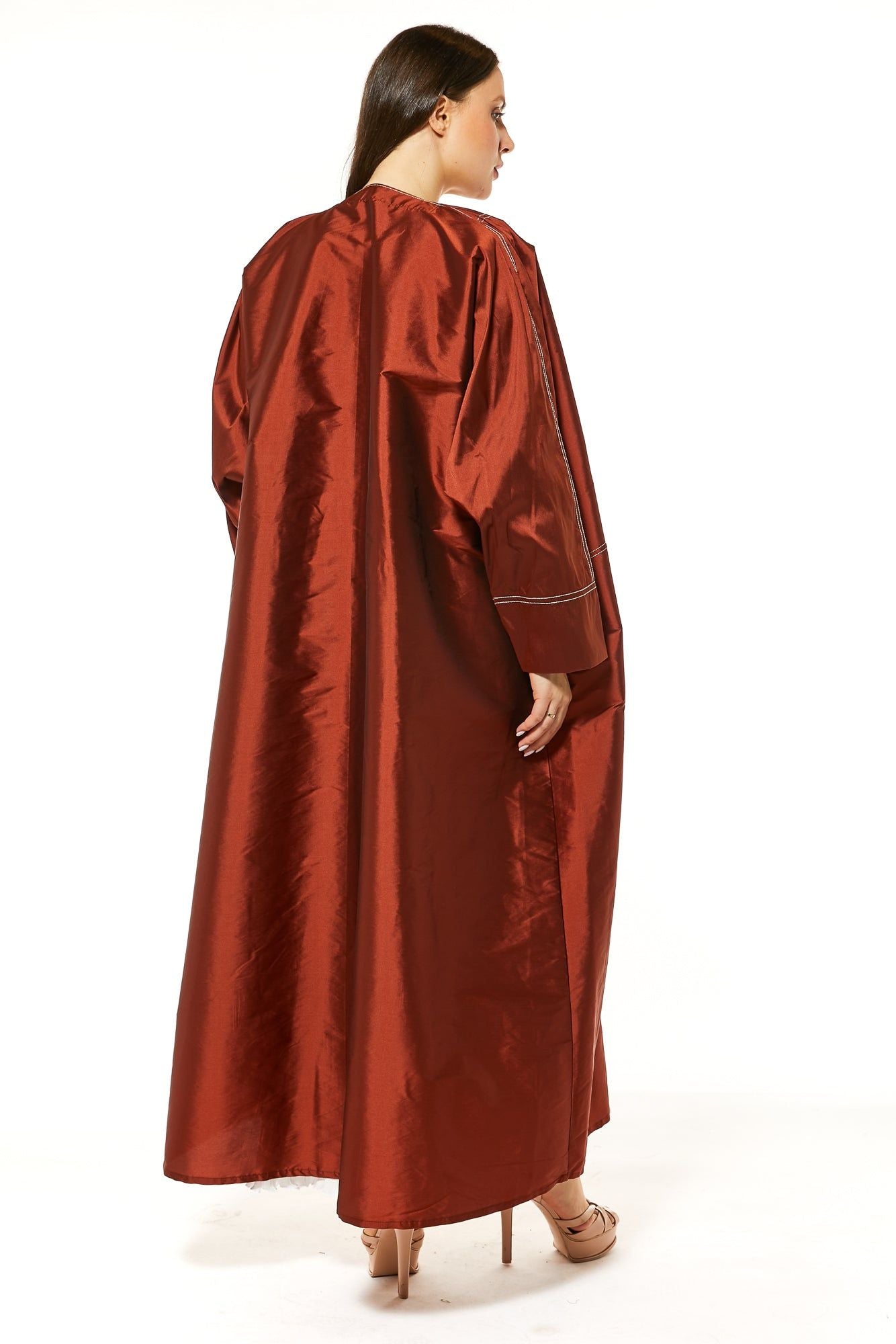 MOiSTREET Rust Tafta Abaya