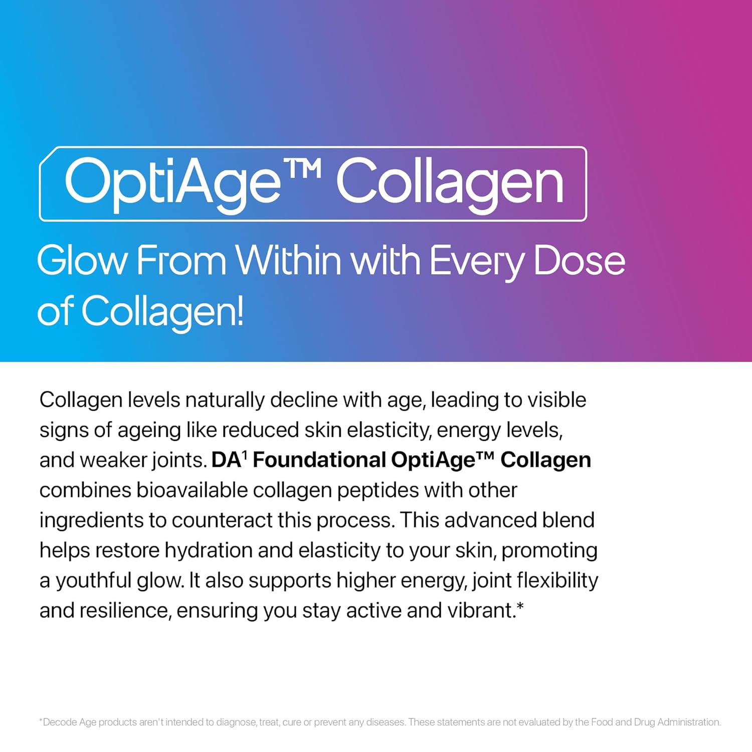 Decode Age Optiage Collagen Peptides Unflavoured 150g
