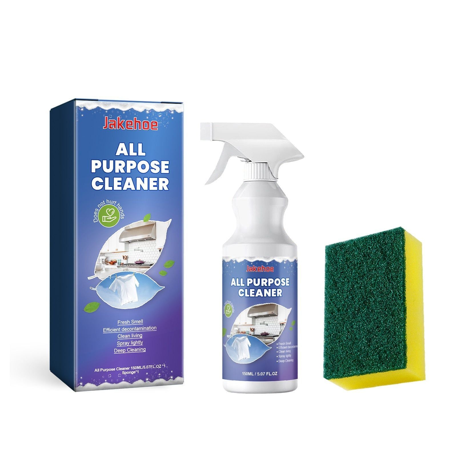 All Purpose Kitchen and Bathroom Cleaner, Stubborn Oil Stain Remover, Multi-Functional Detergent ,1set