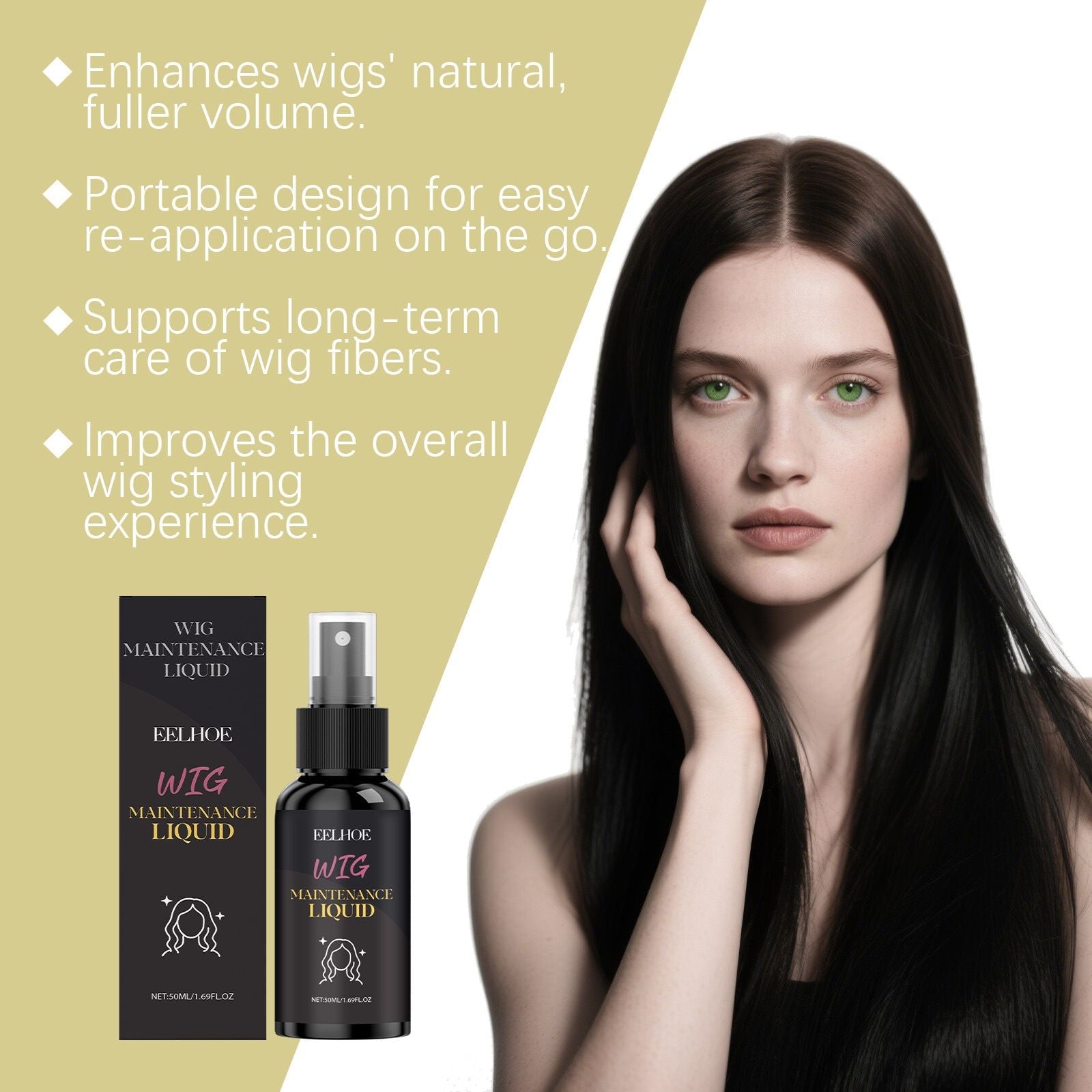 Wig Volumizing Spray Lightweight Styling Mist 50ml