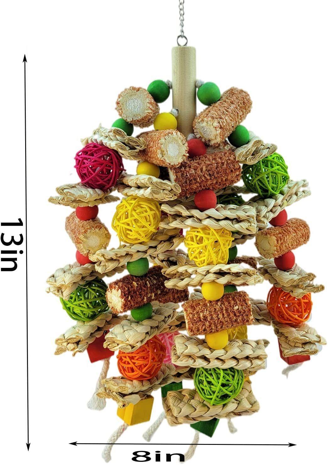 Parrot Toy Natural Corn Cob Chewing Bird Toys For Big Medium Sized Macaws