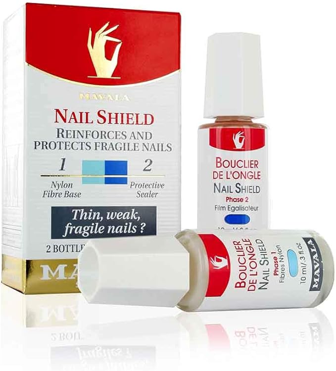 Mavala Nail Shield, 2x5 ml Dual-Phase Treatment for Weak, Fragile Nails