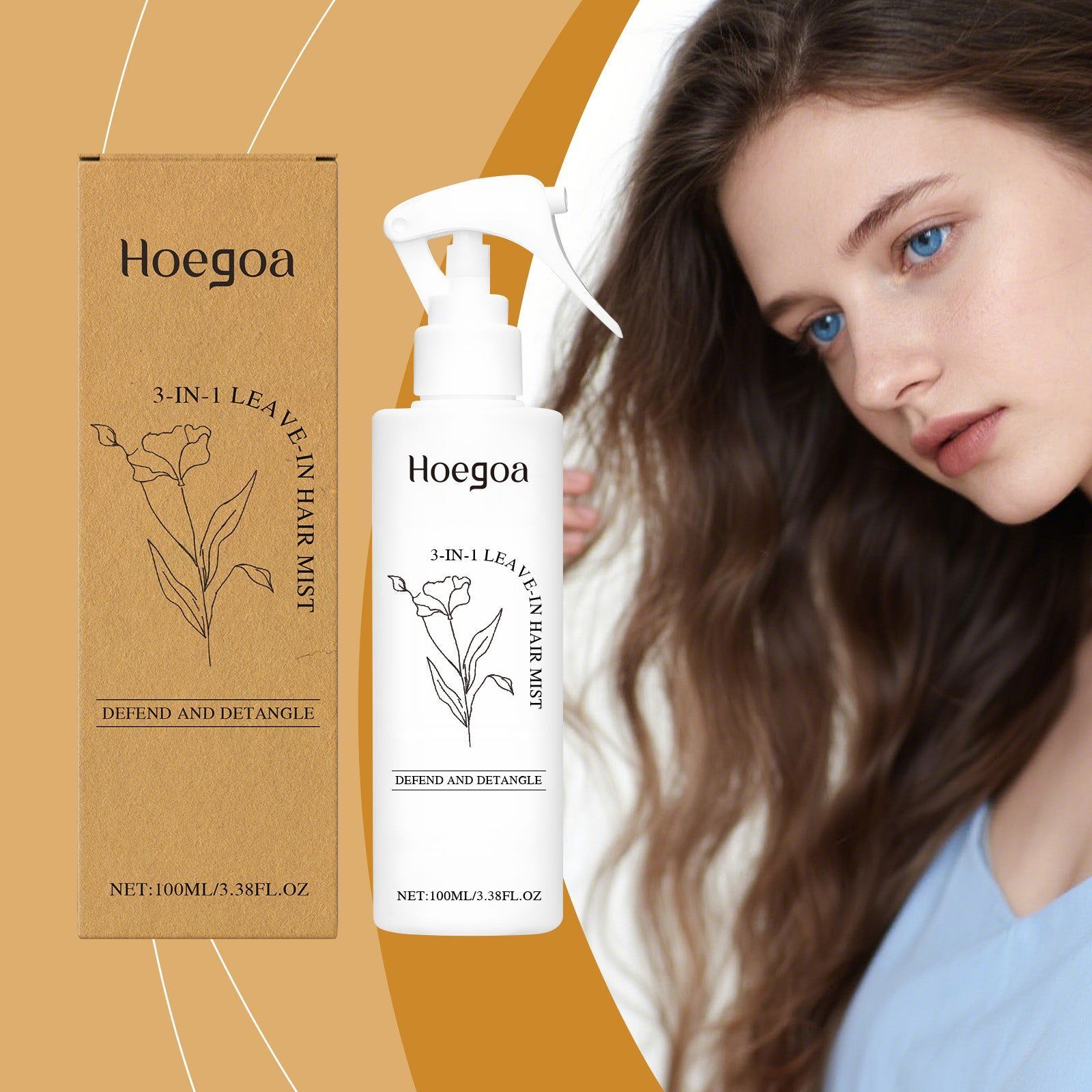 3-in-1 Hair Spray, Natural Nourishing, Fluffy Hair, Quick Moisturizer ,100ml