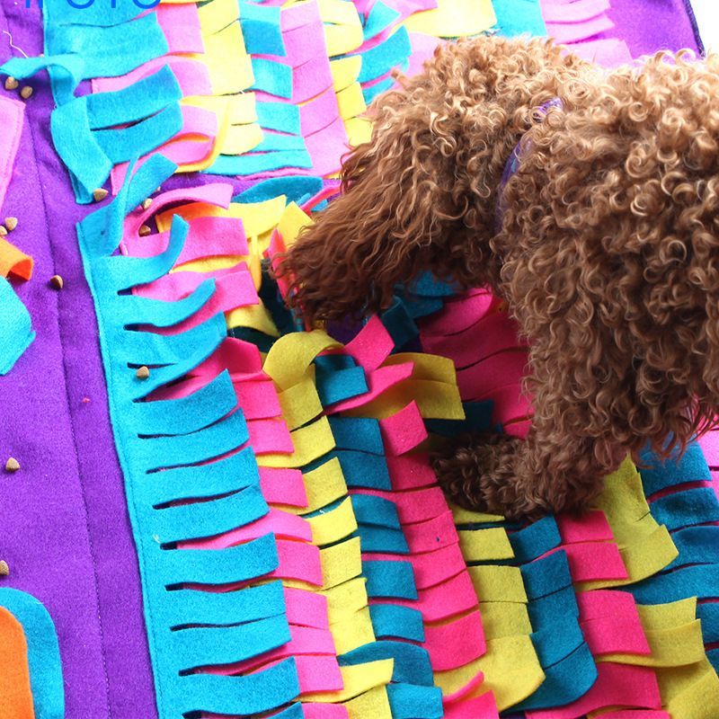 Pet Dog Sniffing Mat Find Food Training Pad Foraging Skill Blanket Puzzle Toy