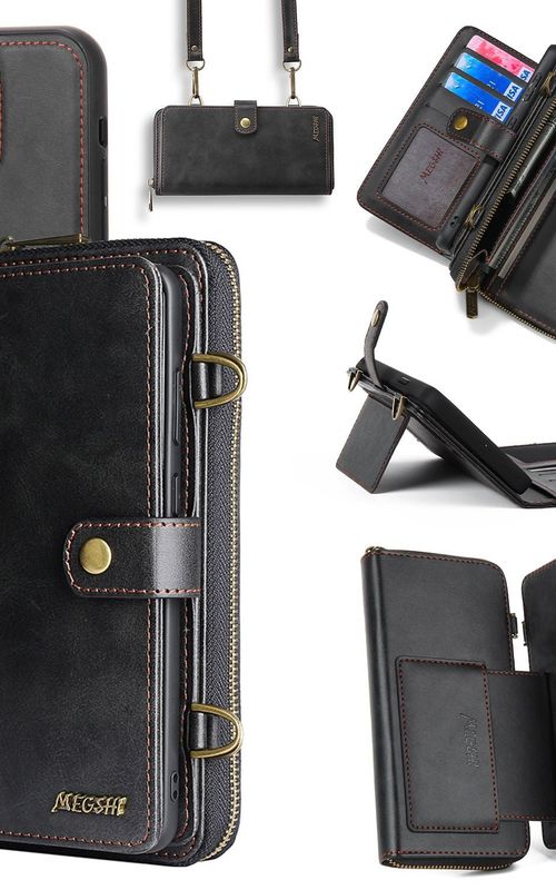 PU Leather Wallet Case Multifunction Magnetic Phone Case For iPhone 13 14