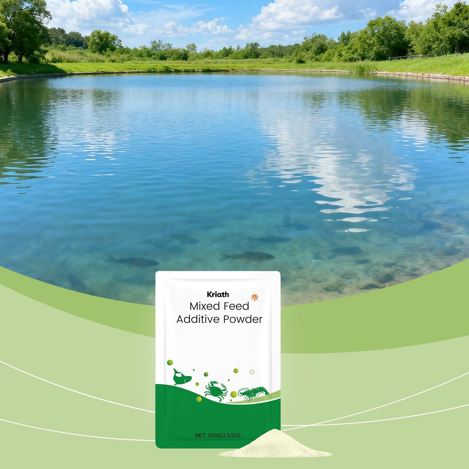 Boost Water Quality with Feed Additive Powder, Odor Control, Easy Use ,100g
