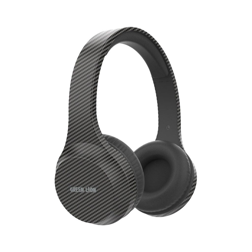 Green Lion Carbon Beat Headphone, Wireless Bluetooth 5.3 Over-Ear Headphones, Black