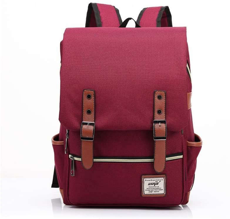School Backpack Large Capacity Laptop Backpack Canvas Travel Storage Bag Work Knapsack