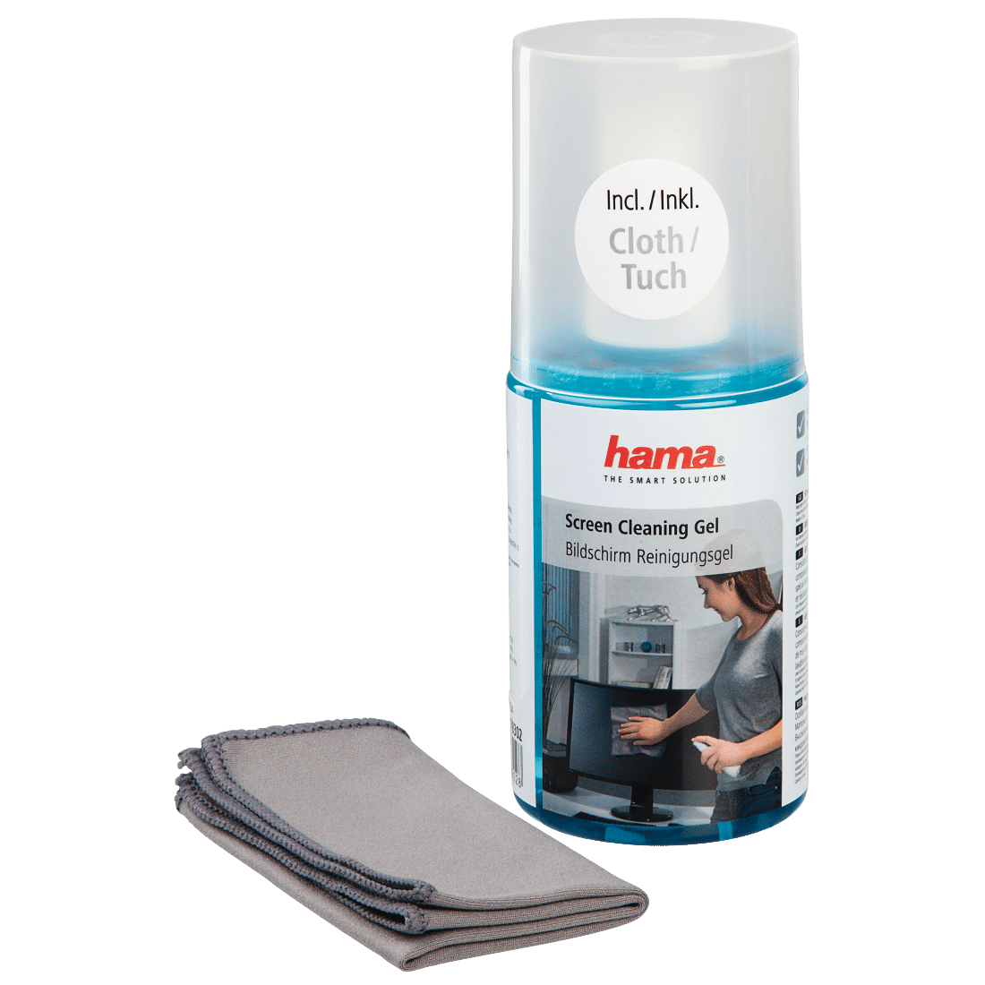 HAMA 78302 Screen Cleaning Gel, 200 ml, cloth included