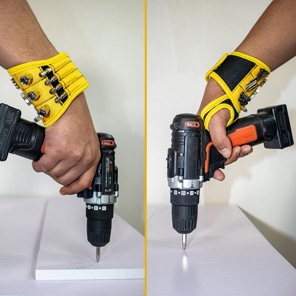 Magnetic Wristband Portable Tools Belt Screws Nails Drill Bits Bracelet Holder Repair Tools