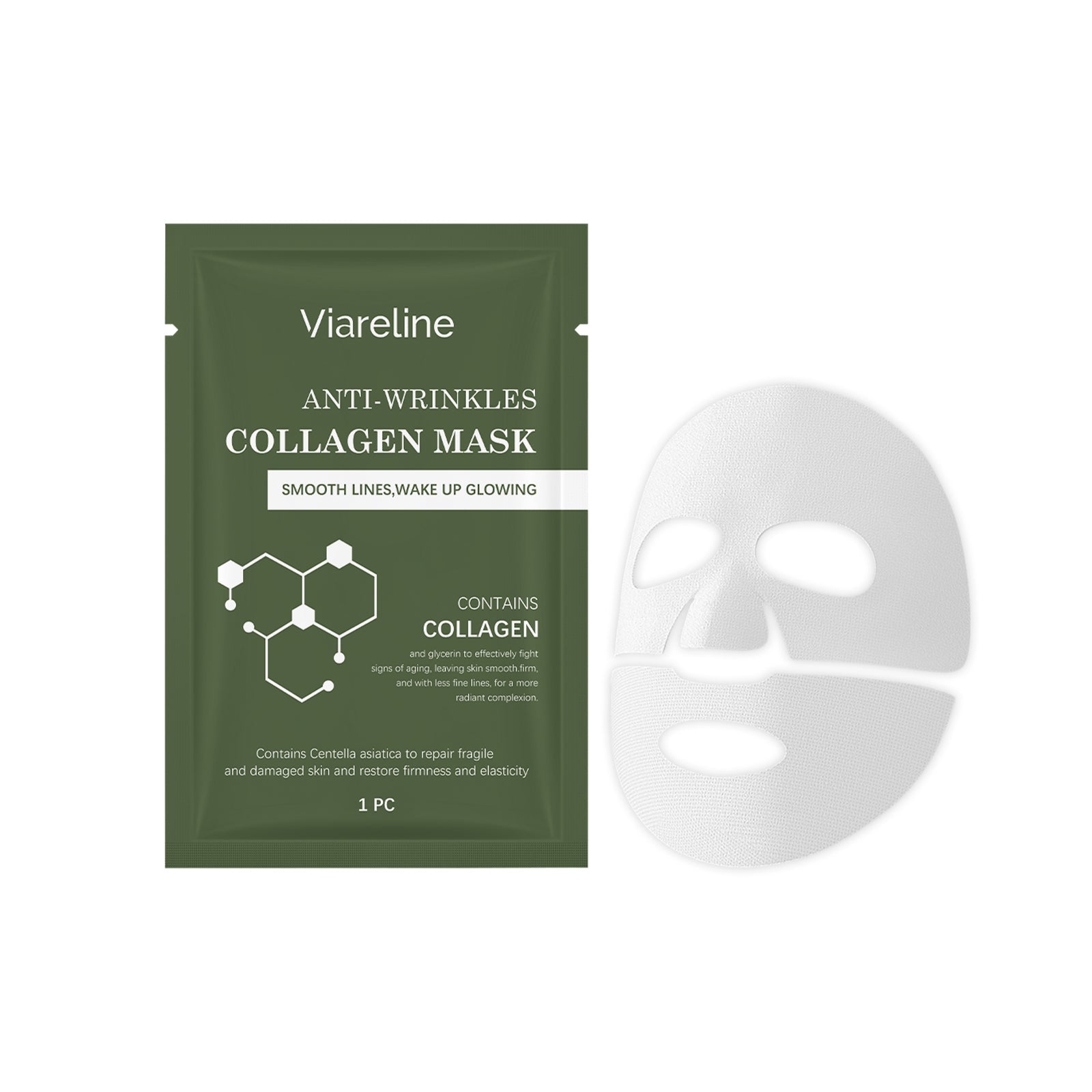 Collagen Mask, Facial Care, Hydrating, Brightening, Anti-Aging, Skin Elasticity ,1pcs