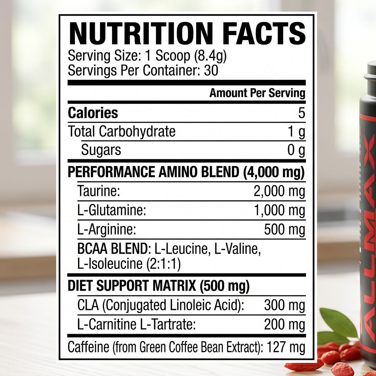Allmax Amino cuts 252gm Goji Berry