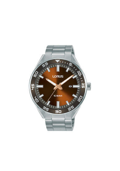Lorus watch - GNT 3H SS BROWN RH937NX9