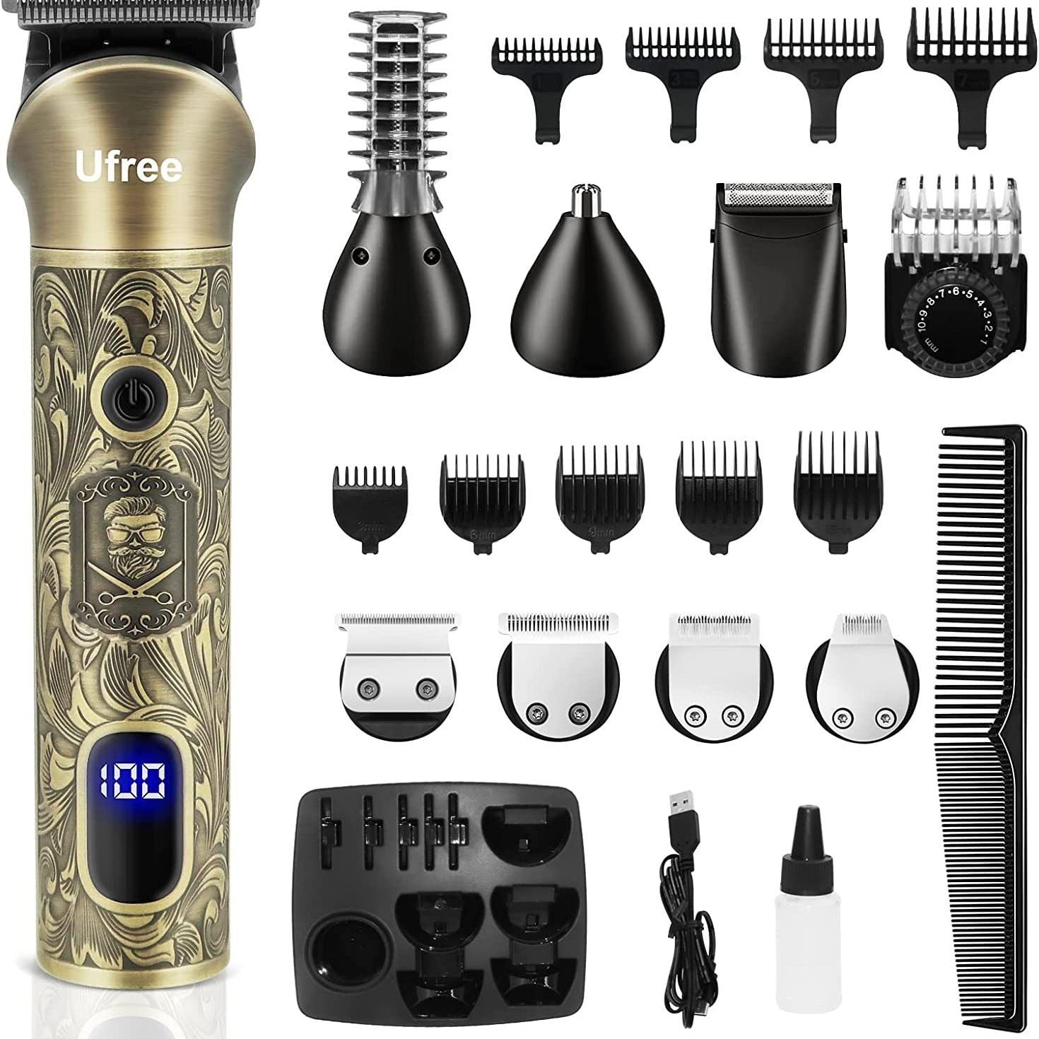Hair & Body Grooming Kit with 10 Combs