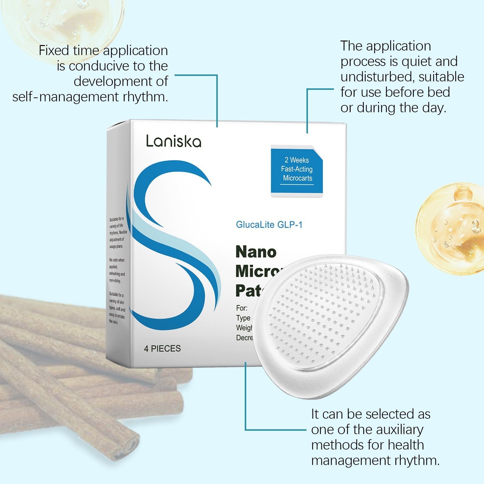 Body Care Patches, Natural Weight Loss, Blood Sugar Control, Daily Massage ,4pcs