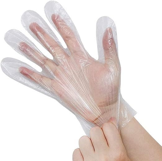 Onetech Disposable PE Gloves, Pack 100pcs