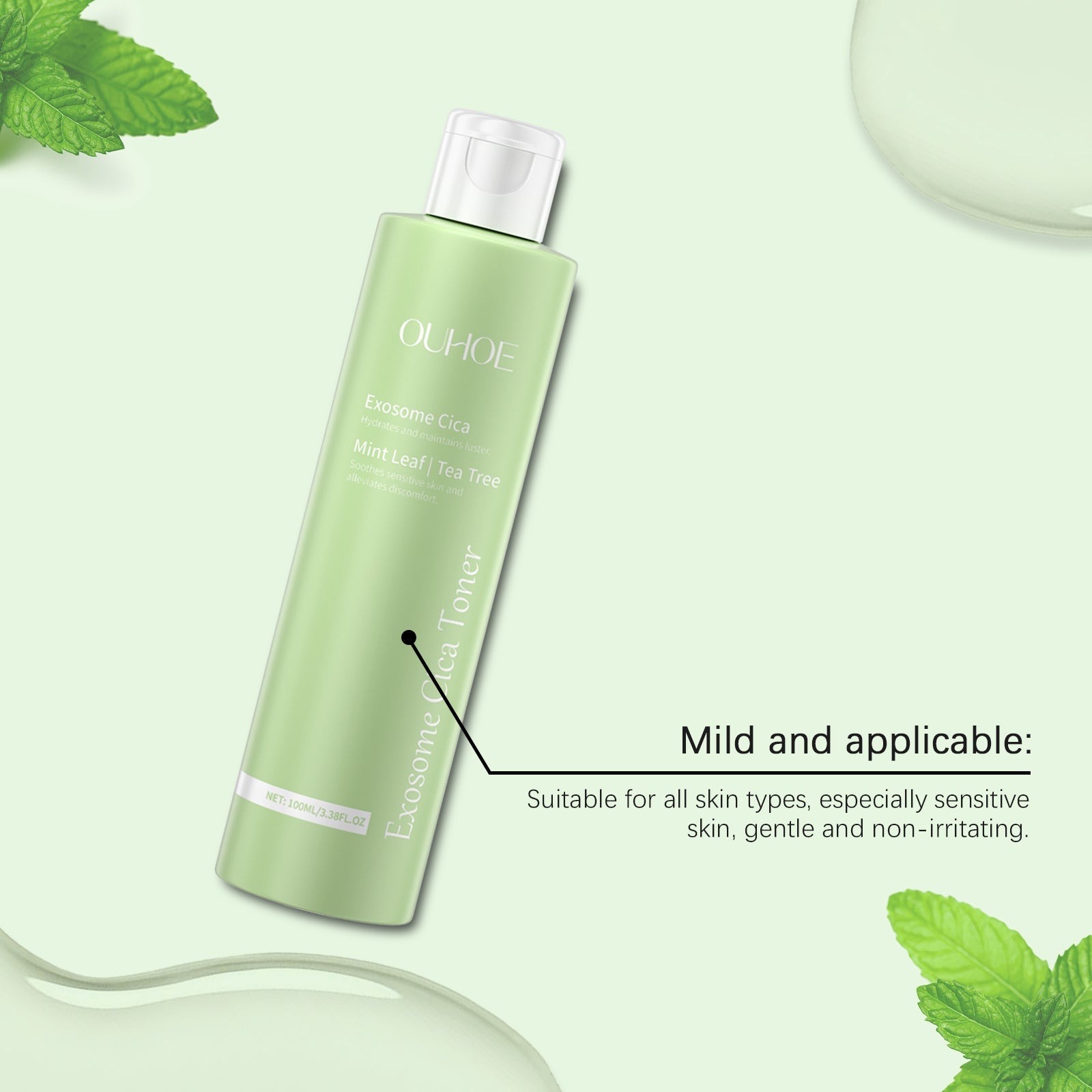 Centella Facial Toner for Hydrating, Soothing, Pore Shrinkage, Skin Care ,100ml