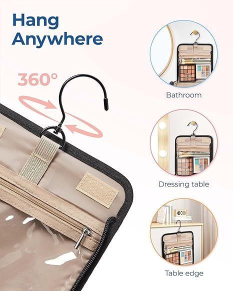 Makeup Bag Large Capacity Portable Organizer Travel Case for Toiletries Cosmetics