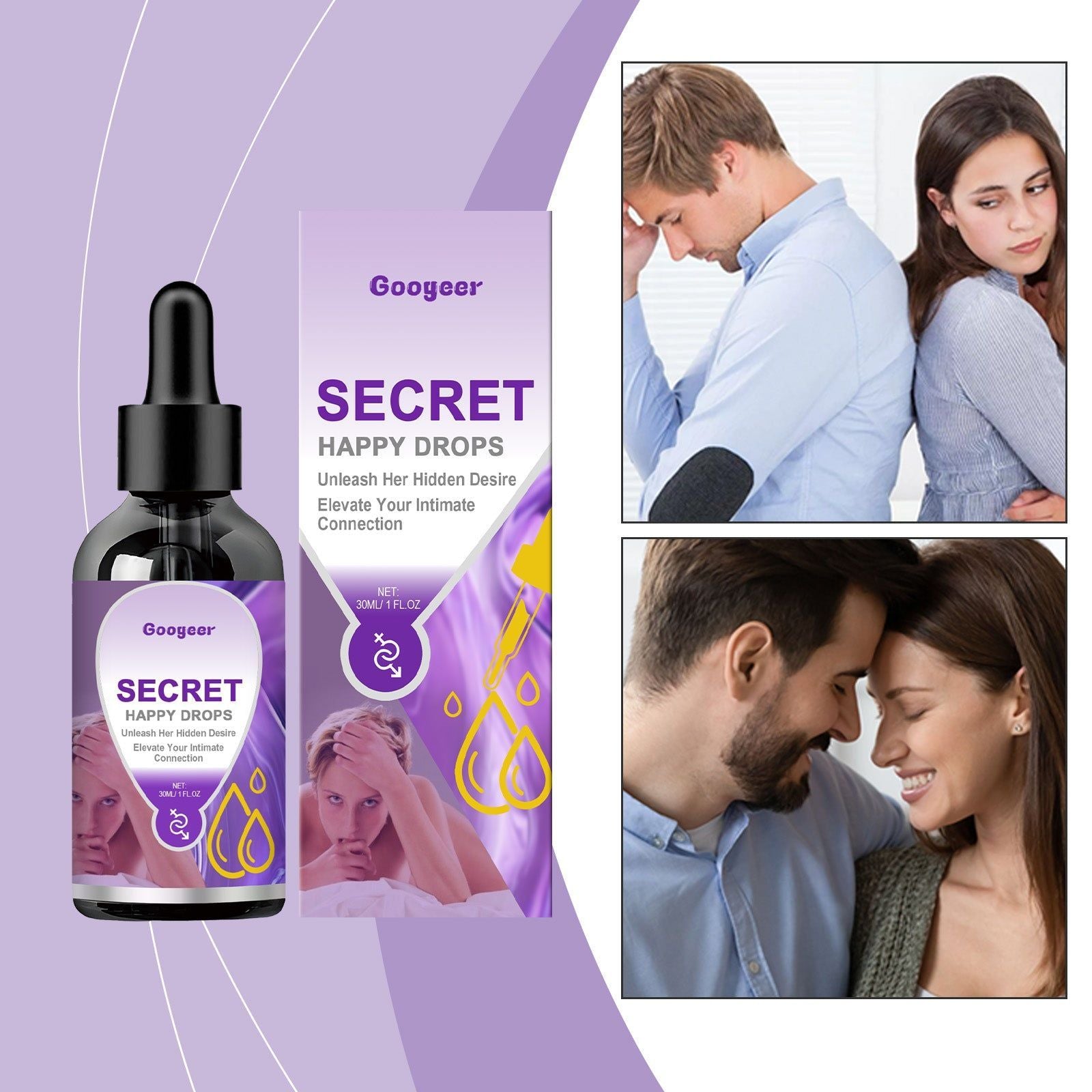 Secret Happiness Drops for Body Care, Enhance Pleasure, Boost Intimacy, Natural Mint Extract ,30ml