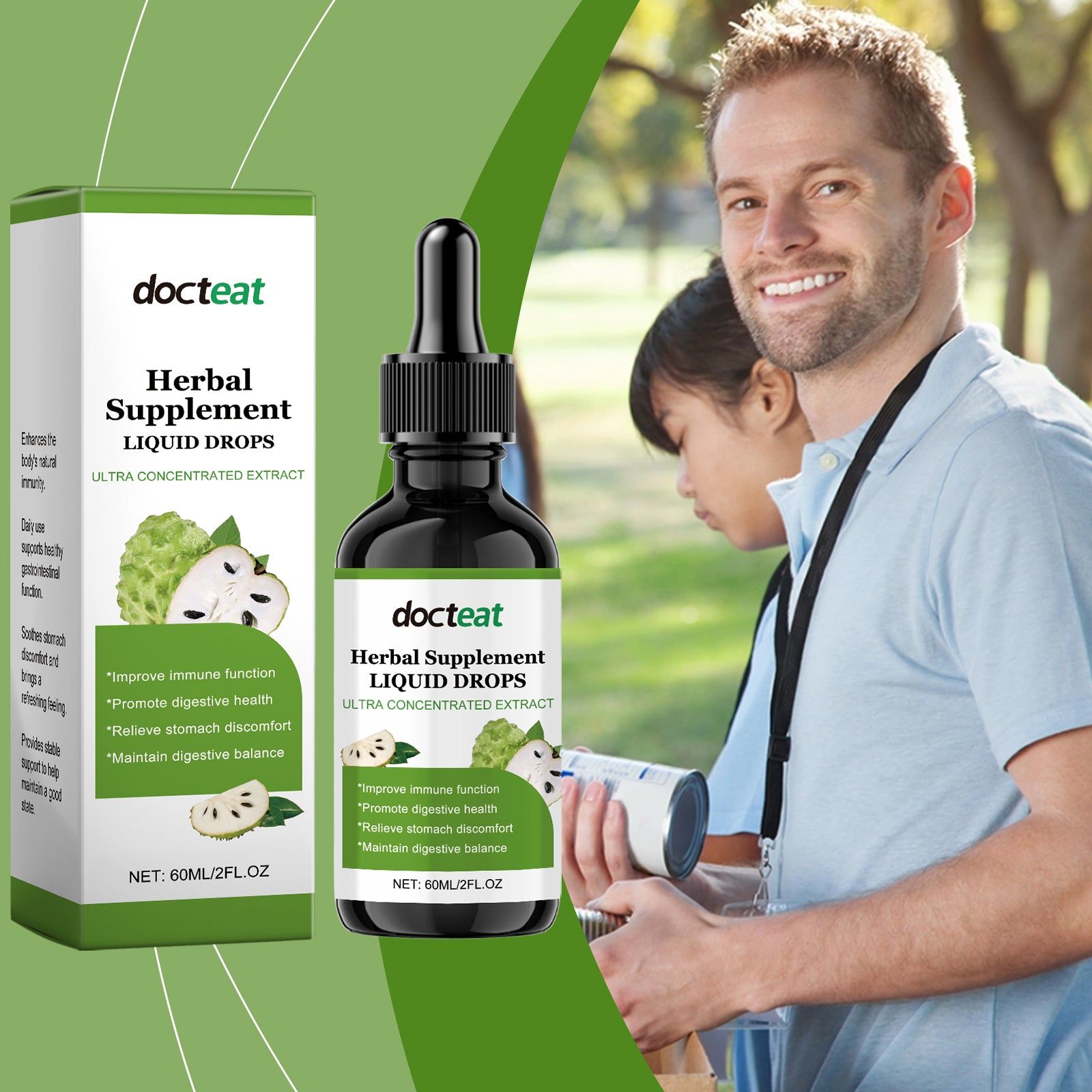 Boost Your Body Care with Herbal Supplement Drops, Natural Immunity & Digestive Support ,60ml