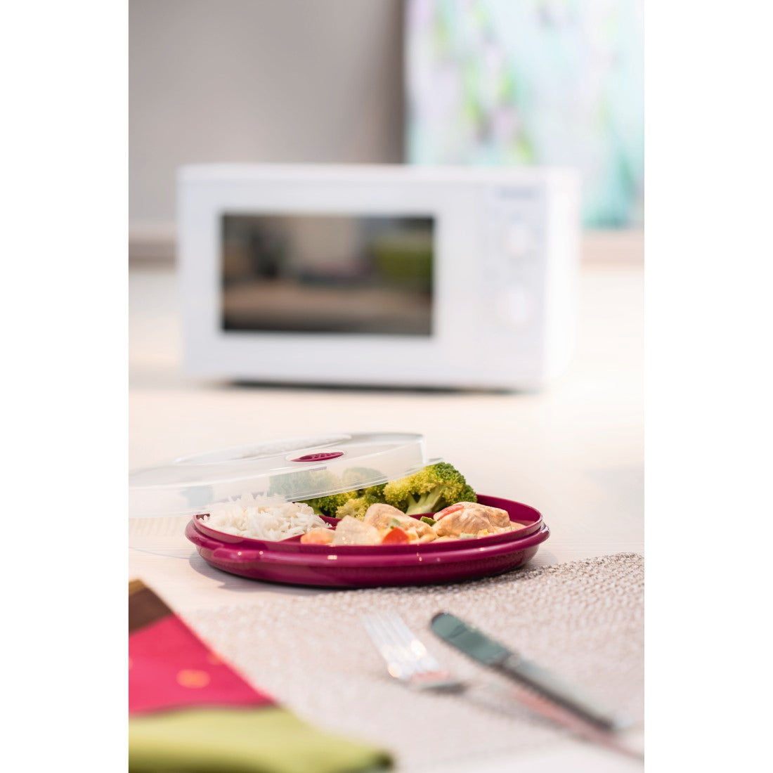 XAVAX 111547 Set of Microwave Plates, colourful, 3 parts