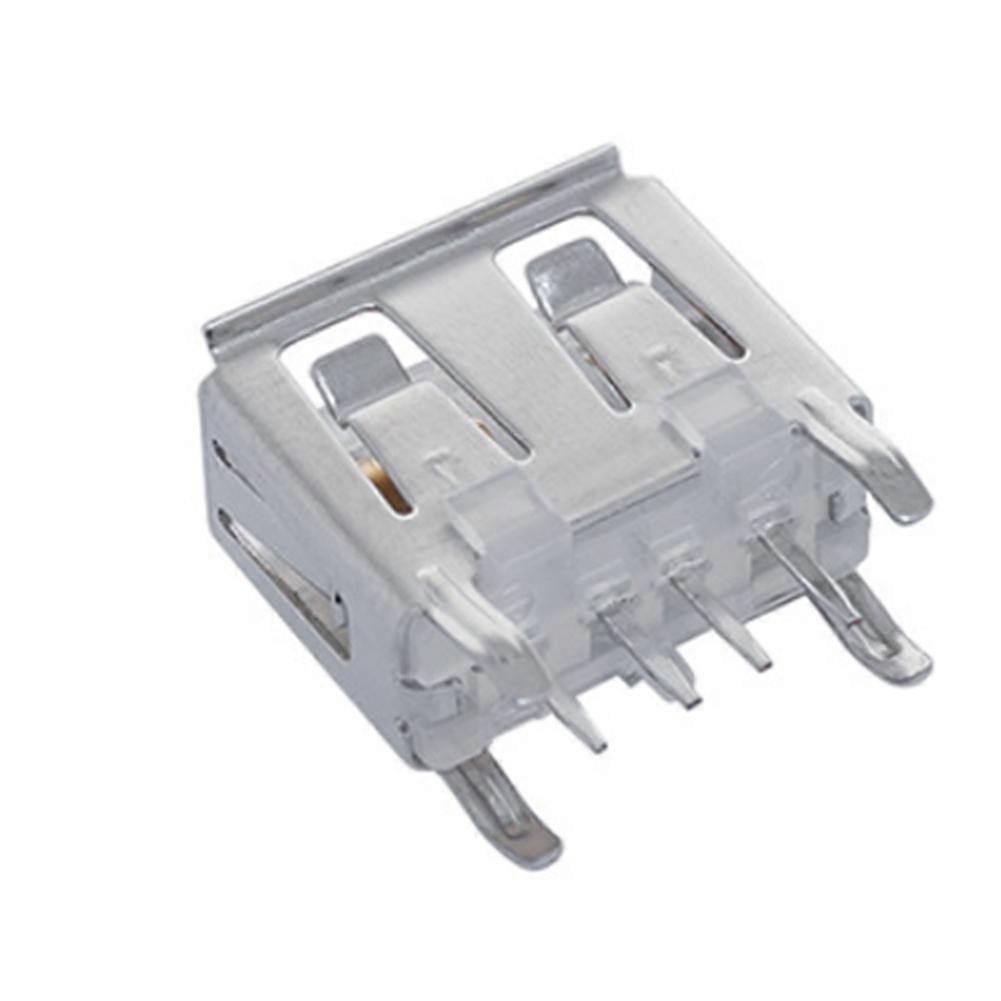 50pcs Laptop Motherboard Micro-2.0 USB 4pin DC White A Type Cabriole Leg 180 Degree Female Connector Socket Jack Plug