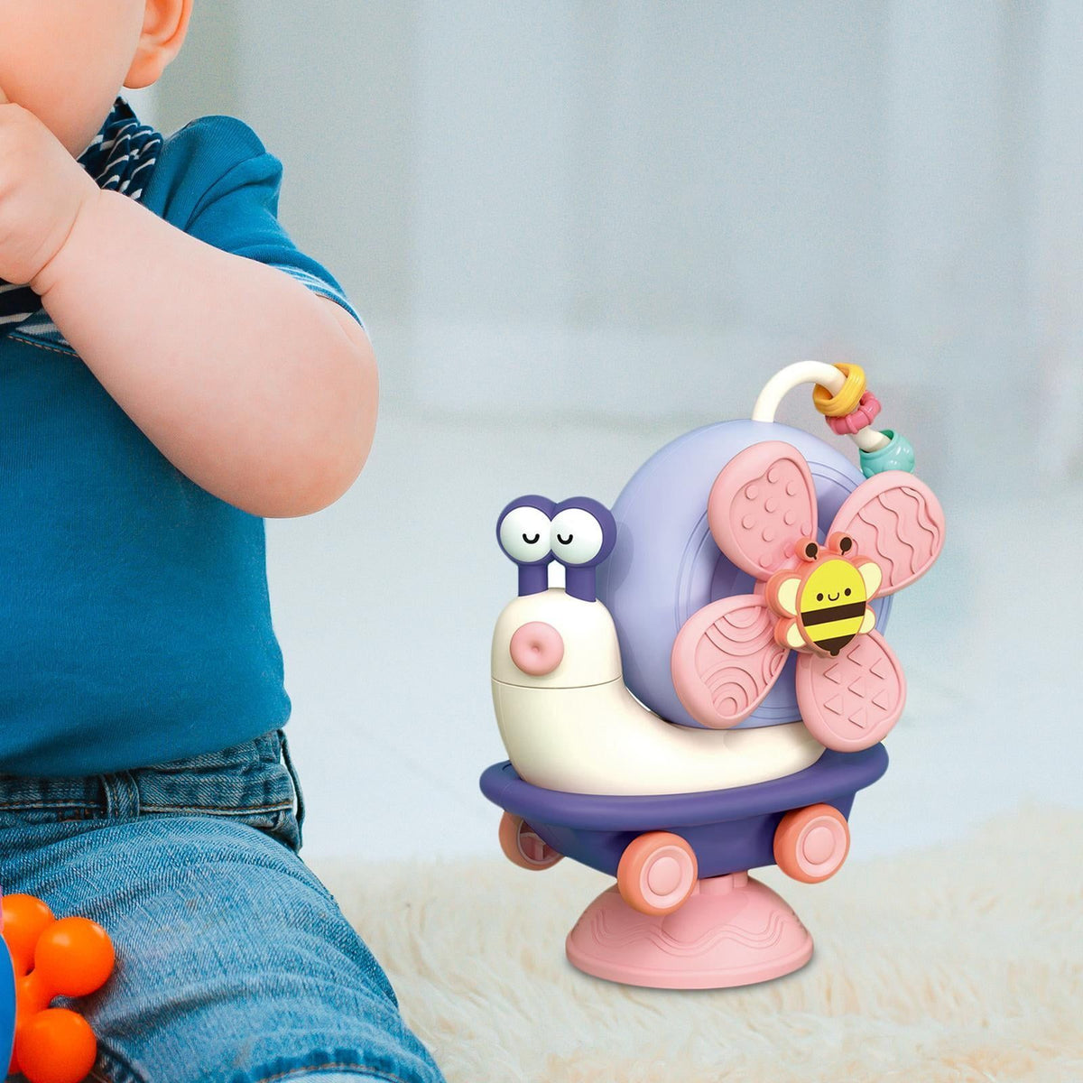 Suction Cup Toys Gyro Toy Montessori Toy Bath Toys Sensory Toys for 1 2 Year Old Toddlers