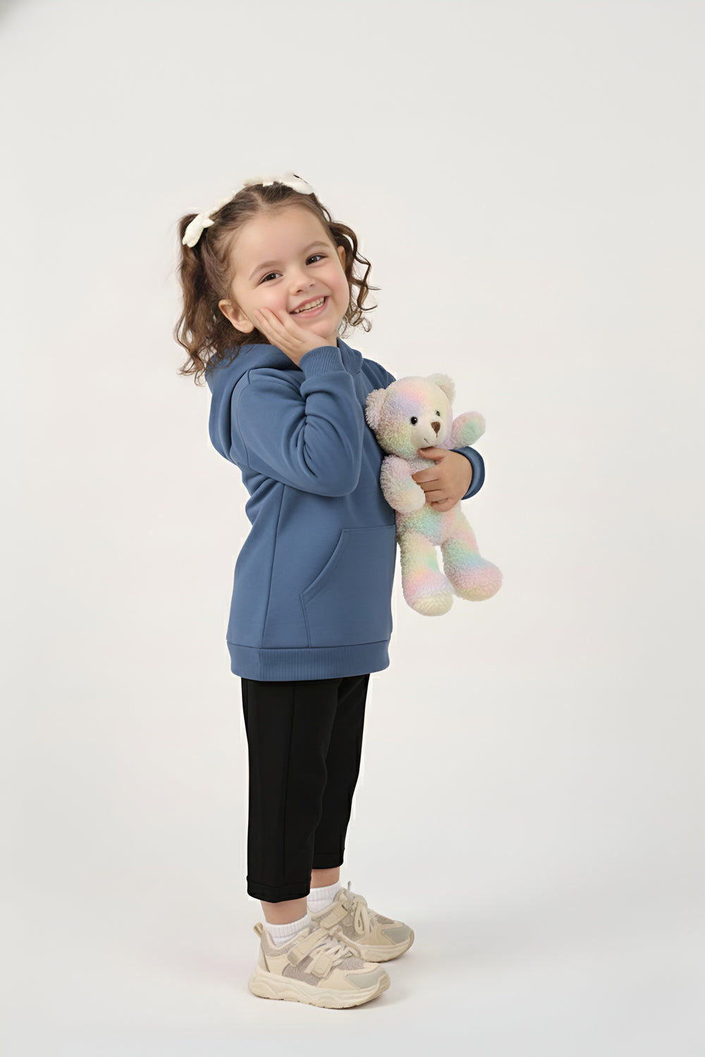 سترة أطفال كلاسيكية كبيرة الحجم من MULU - أزرق مخضر