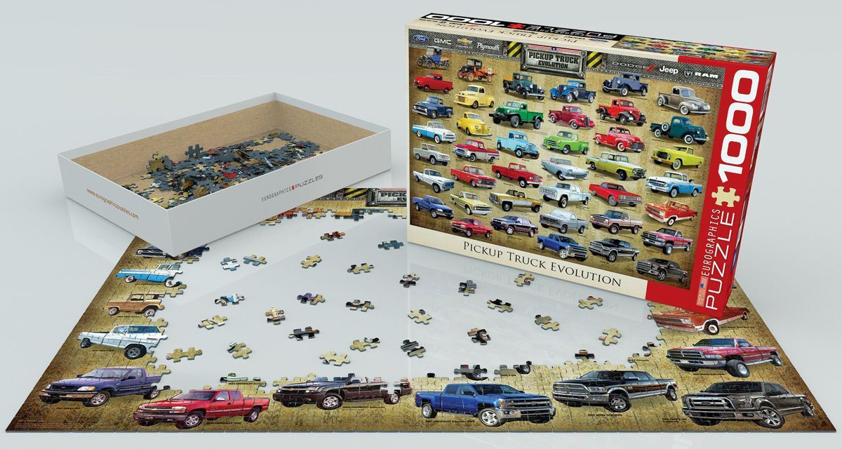 Pickup Truck Evolution 1000 Pieces Puzzle