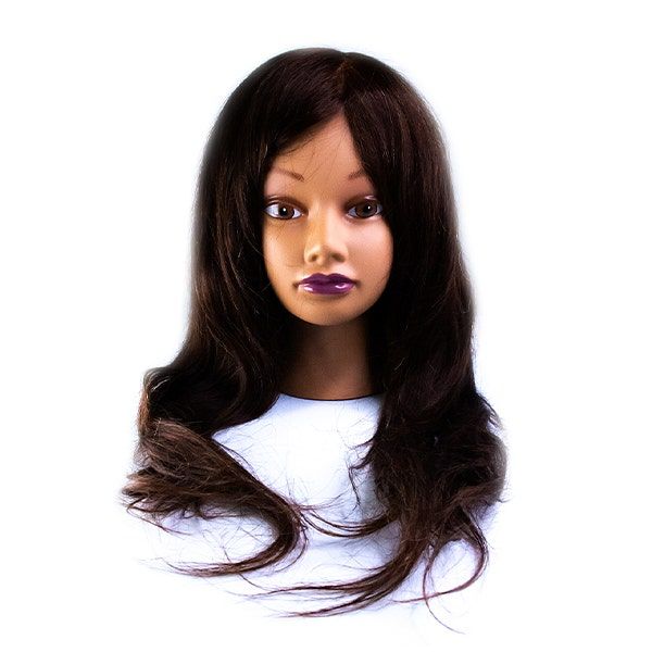 Diva Mannequin Head 100% Human Hair L24 Inch, #3 Brown