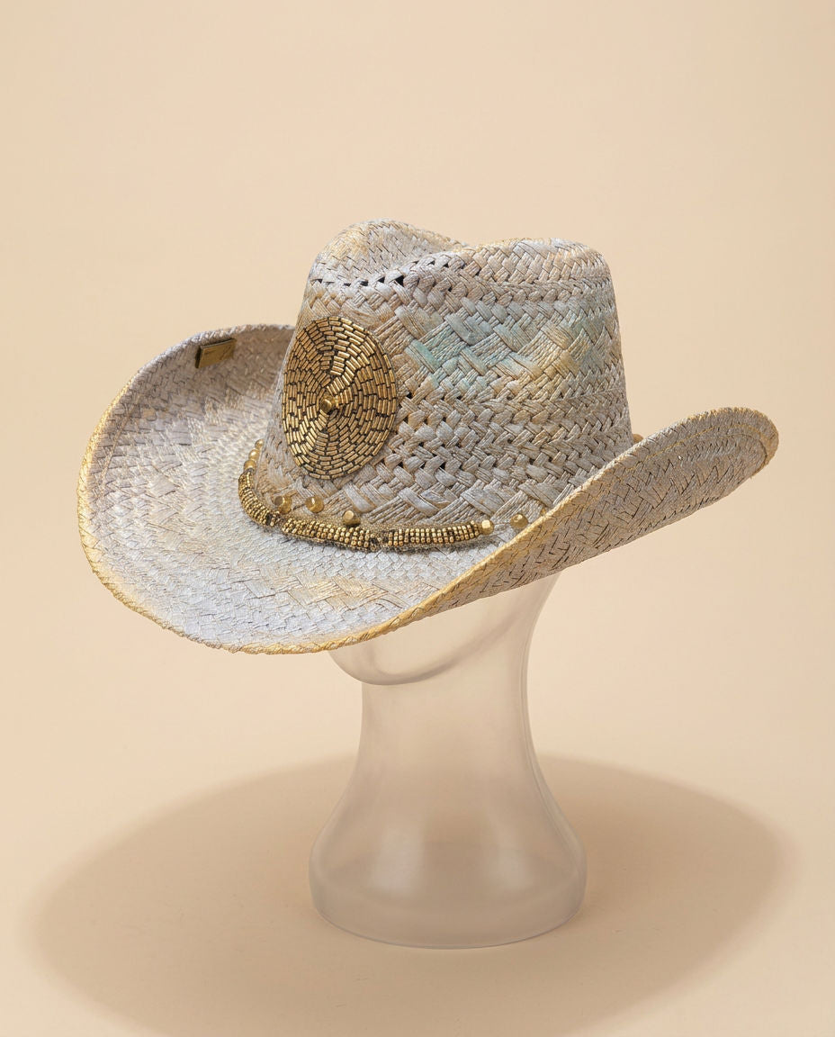 By Carmenzo Ivory Crown Hat