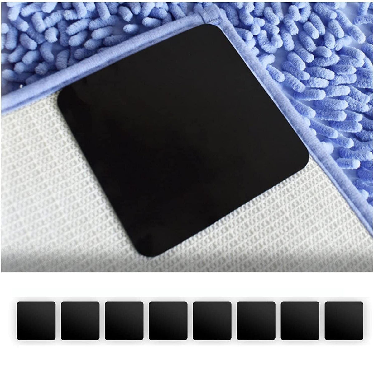 8pcs Rug Grippers Carpet Fixed Stickers Non Slip Rug Pad Non Skid Reusable Rug Tape
