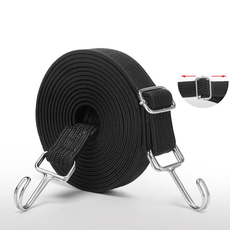 4pcs 1M Heavy Duty Straps Rope Flat Bungee Cord For Bike Luggage Rack Fixings