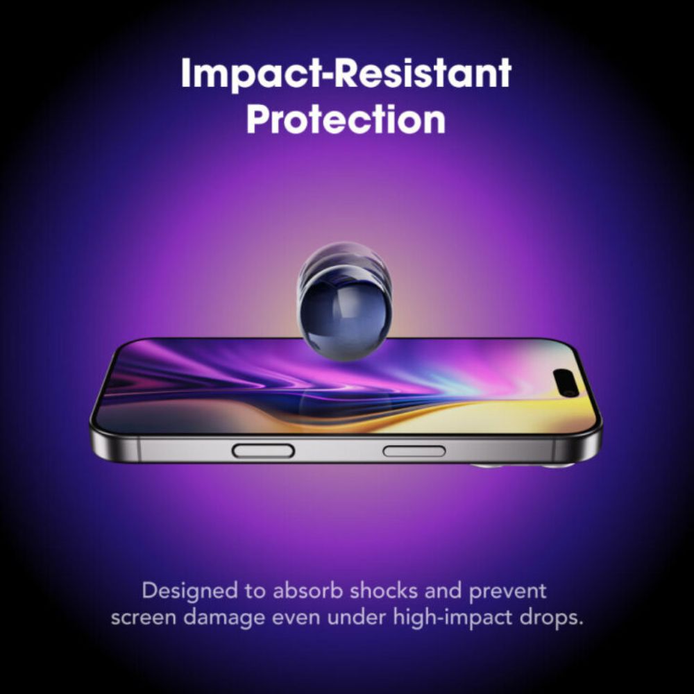 Blupebble Graphene Rock Series 2.5D Tempered Glass Screen Protector for iPhone 17 Series