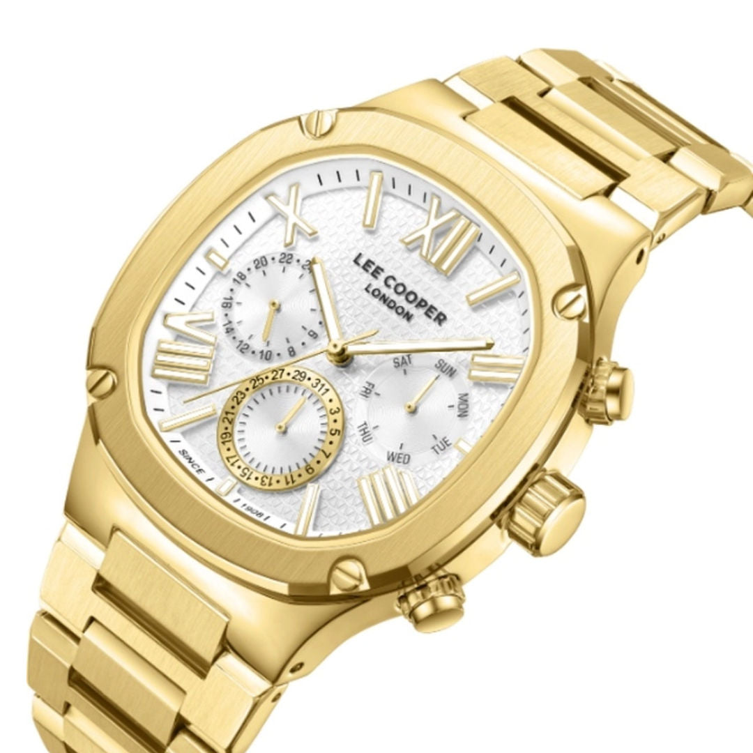 Lee Cooper Men's MultiFunction Silver Dial Watch, LC08146.130
