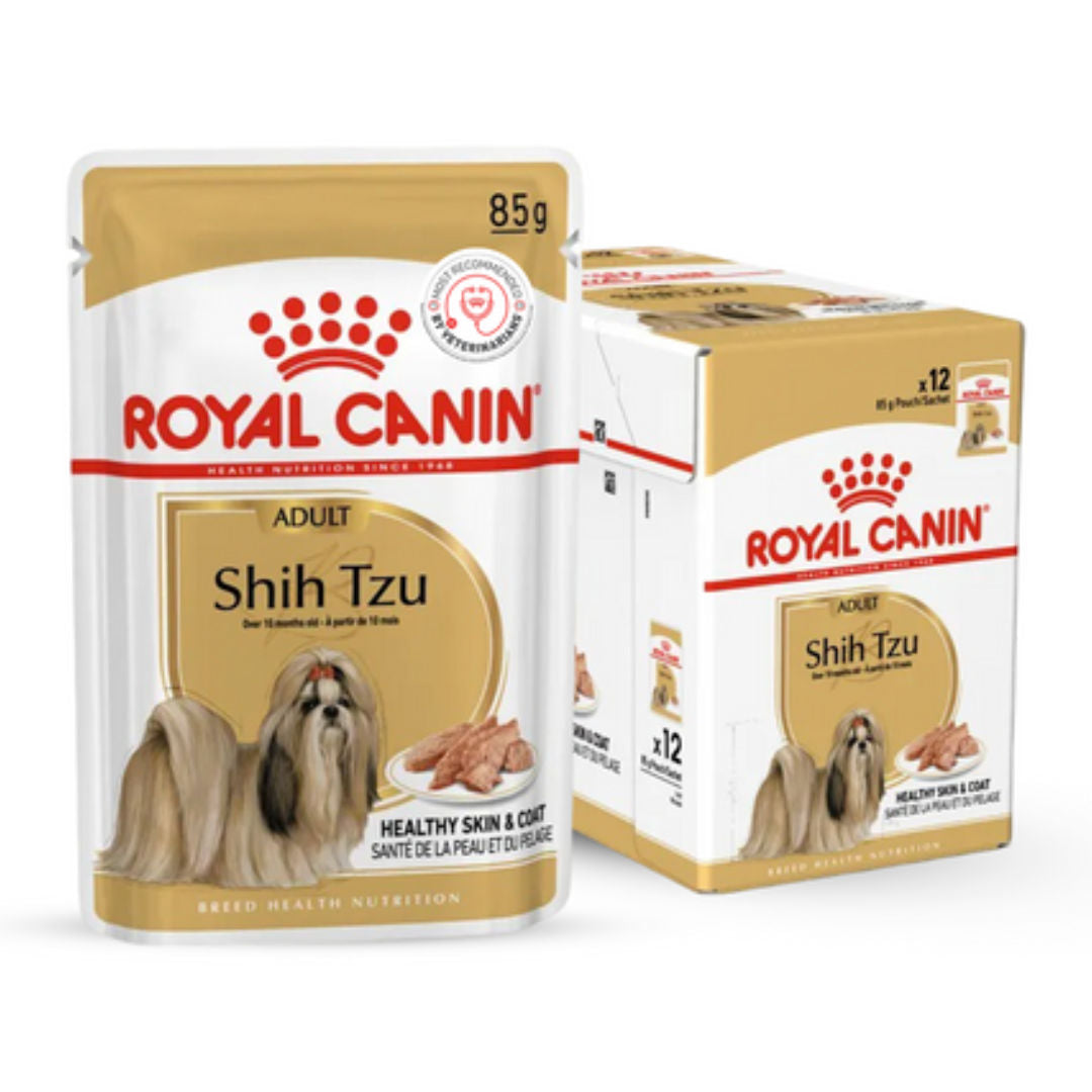 Royal Canin Breed Health Nutrition Shih Tzu, Wet Food Pouches, 12x85gm