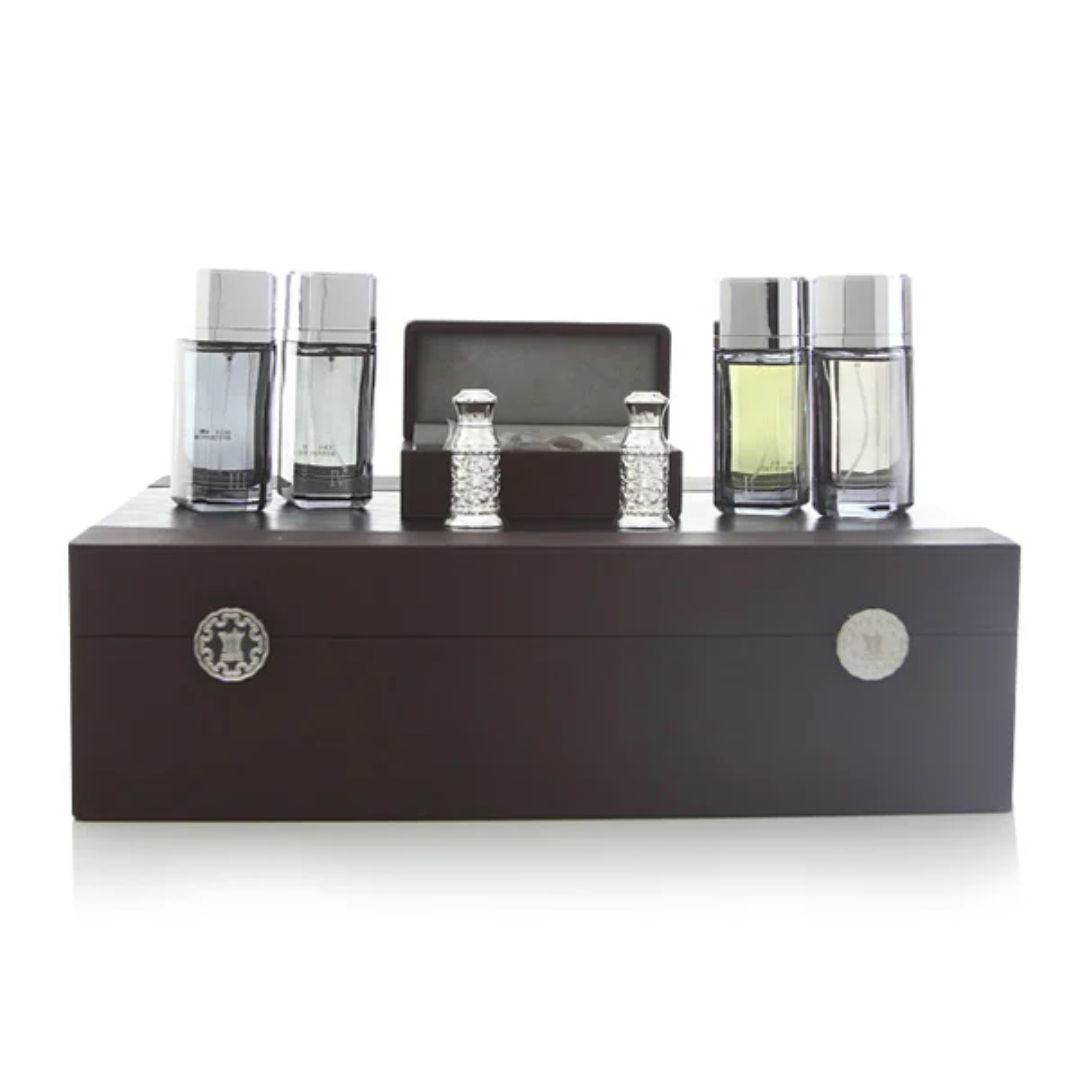 Arabian Oud Amwaaj Gift Set - 4 x 75ml Perfumes with Oud Oils & Incense