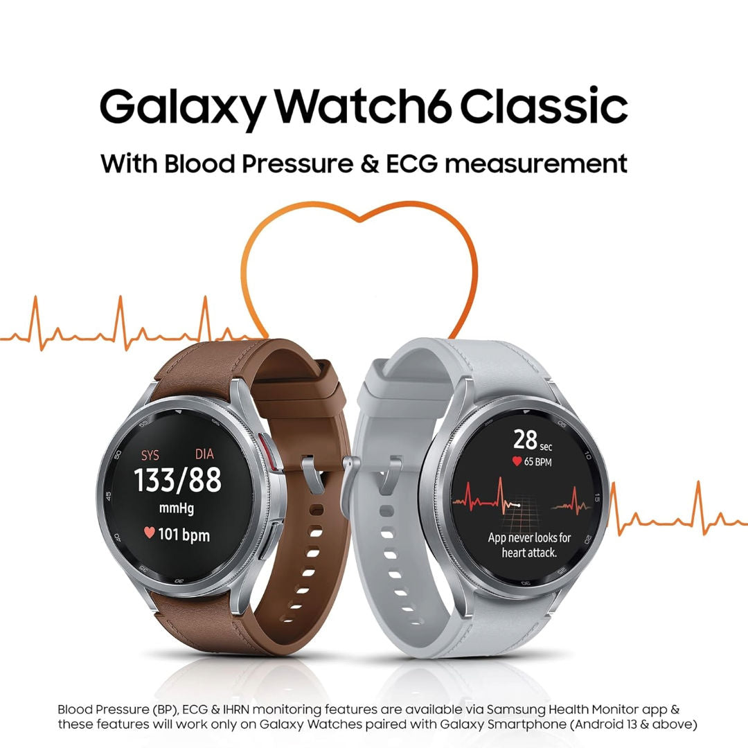 Samsung Galaxy Watch6 Classic 43mm Bluetooth Smart Watch,  1.3" Super AMOLED Display