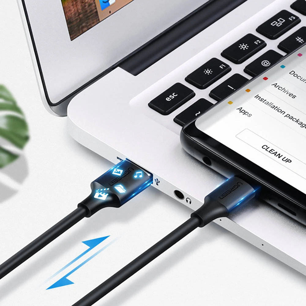 كابل الشحن السريع UGREEN US287 من USB-A إلى USB-C، 3 أمبير، QC3.0، بطول 2 متر