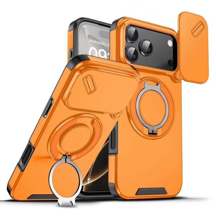 For iPhone 18 Pro Max / iPhone 17 Pro Max Sliding Camshield Ring Holder Phone Case