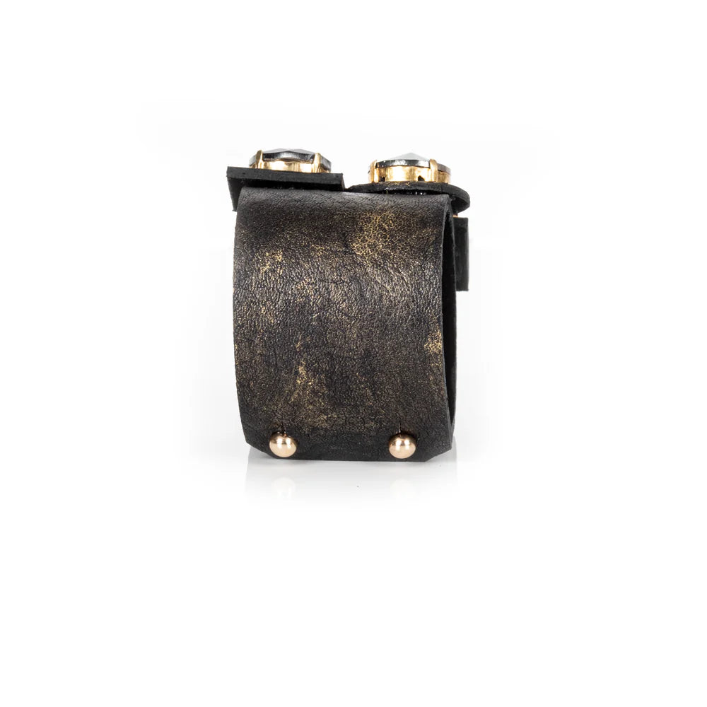 The Dark Prism Mosaic Leather Cuff Statement