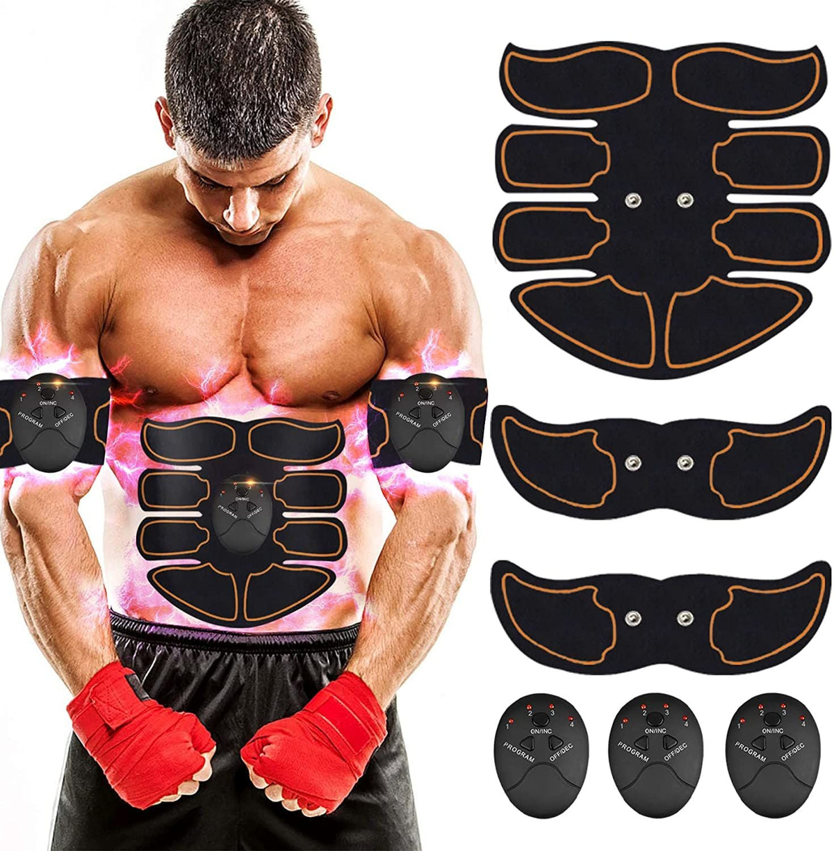 Muscle Stimulator EMS Abdominal Trainer Fat Burner Body Building Device Fitness Equipment
