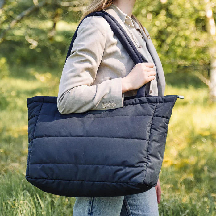 Done By Deer Quilted Changing Tote Bag Black