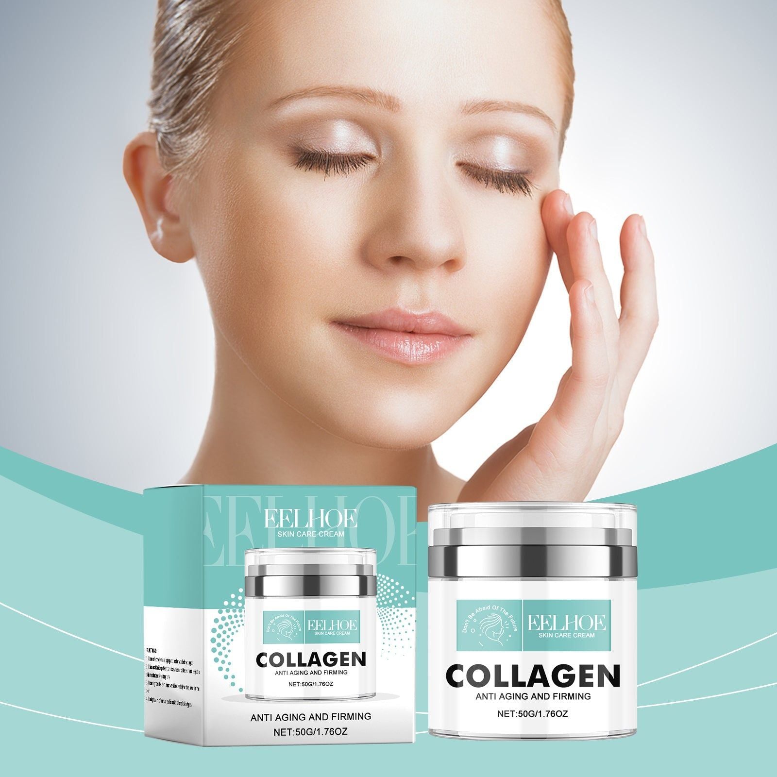 Collagen Facial Care Cream, Deep Moisturizing, Firming, Anti-Aging, Hydrating ,50g