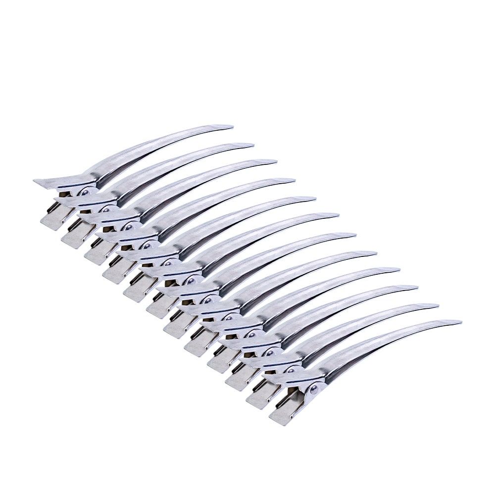 Onetech Silver Aluminium Hair Clips, 1x12